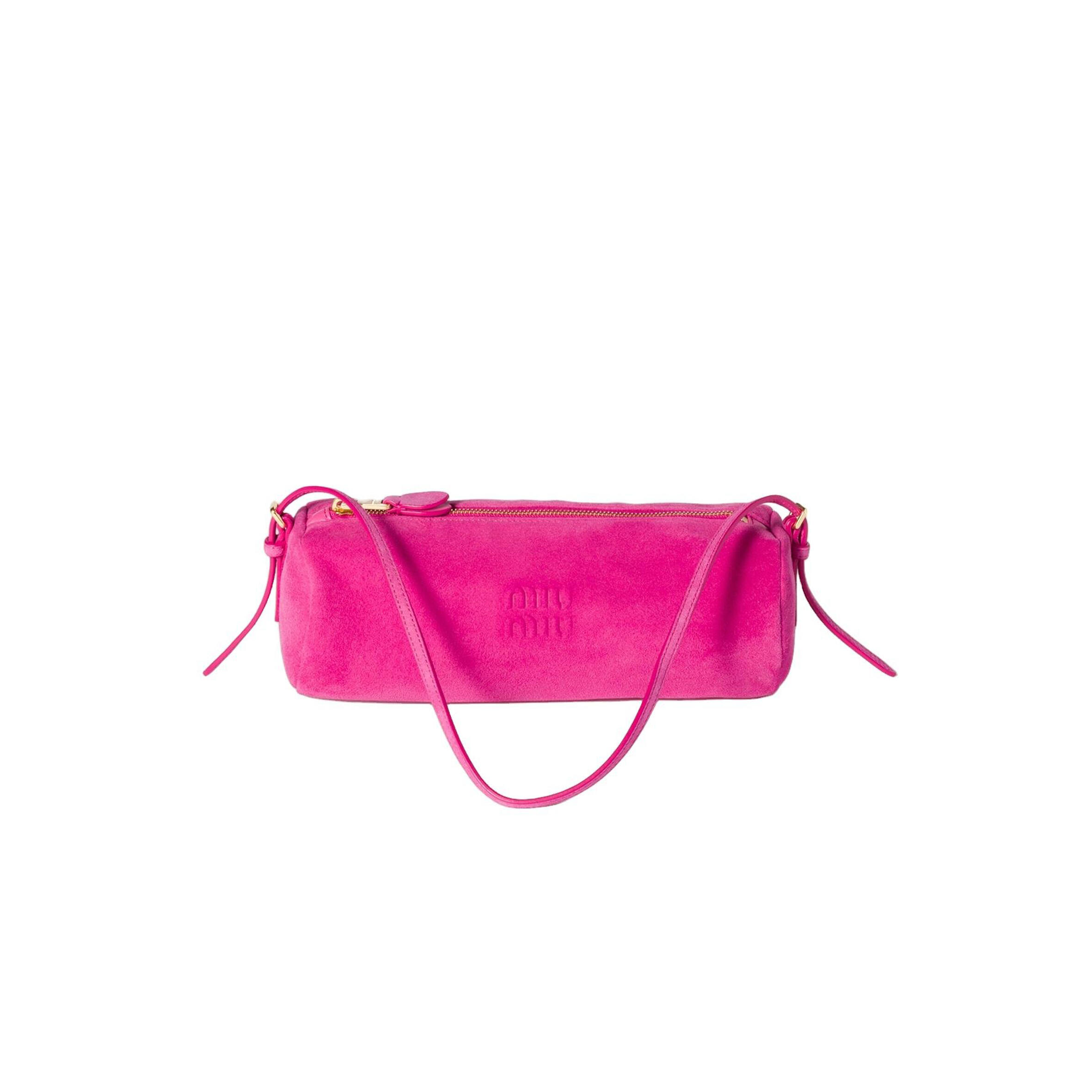 MIU MIU PINK SUEDE MINI BAG 5NE851 (21.5*9*9cm)